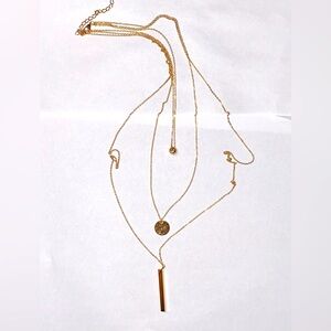 Paparazzi Necklace with earrings ❤️ Charming 3 tiered Necklace ❤️